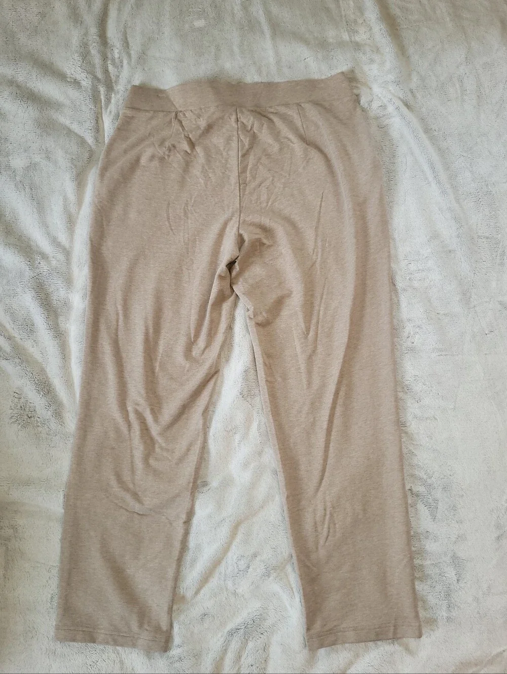 Pure Jill Womens XL Affinity French Terry Slim Leg Beige Pants 31.5